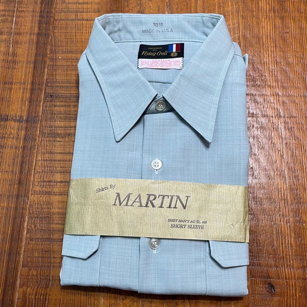 NWT Flying Cross Short Sleeve Button Down Uniform Shirt Size 18 1/2